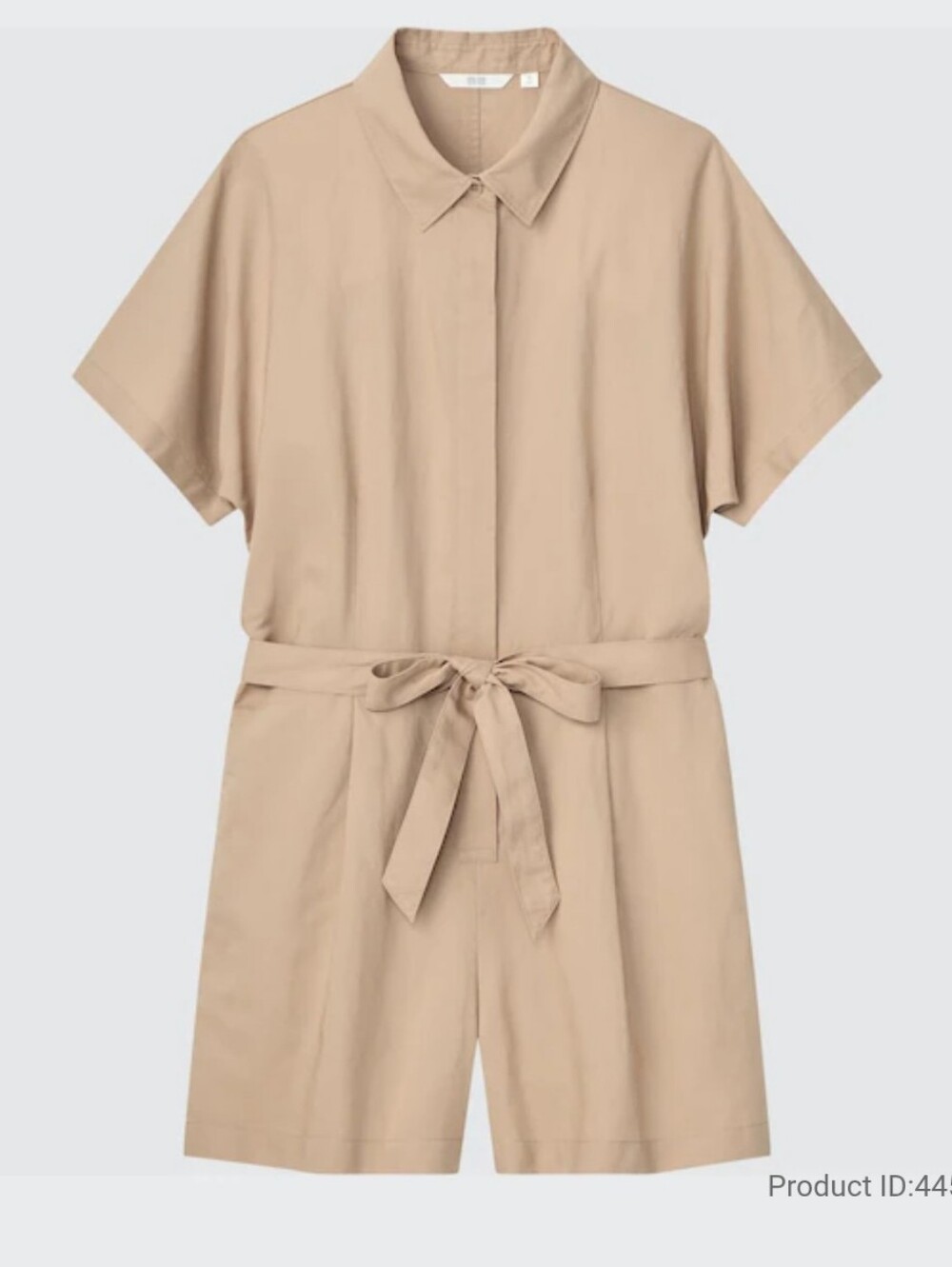 Uniqlo Linen-Blend Short Sleeve Romper